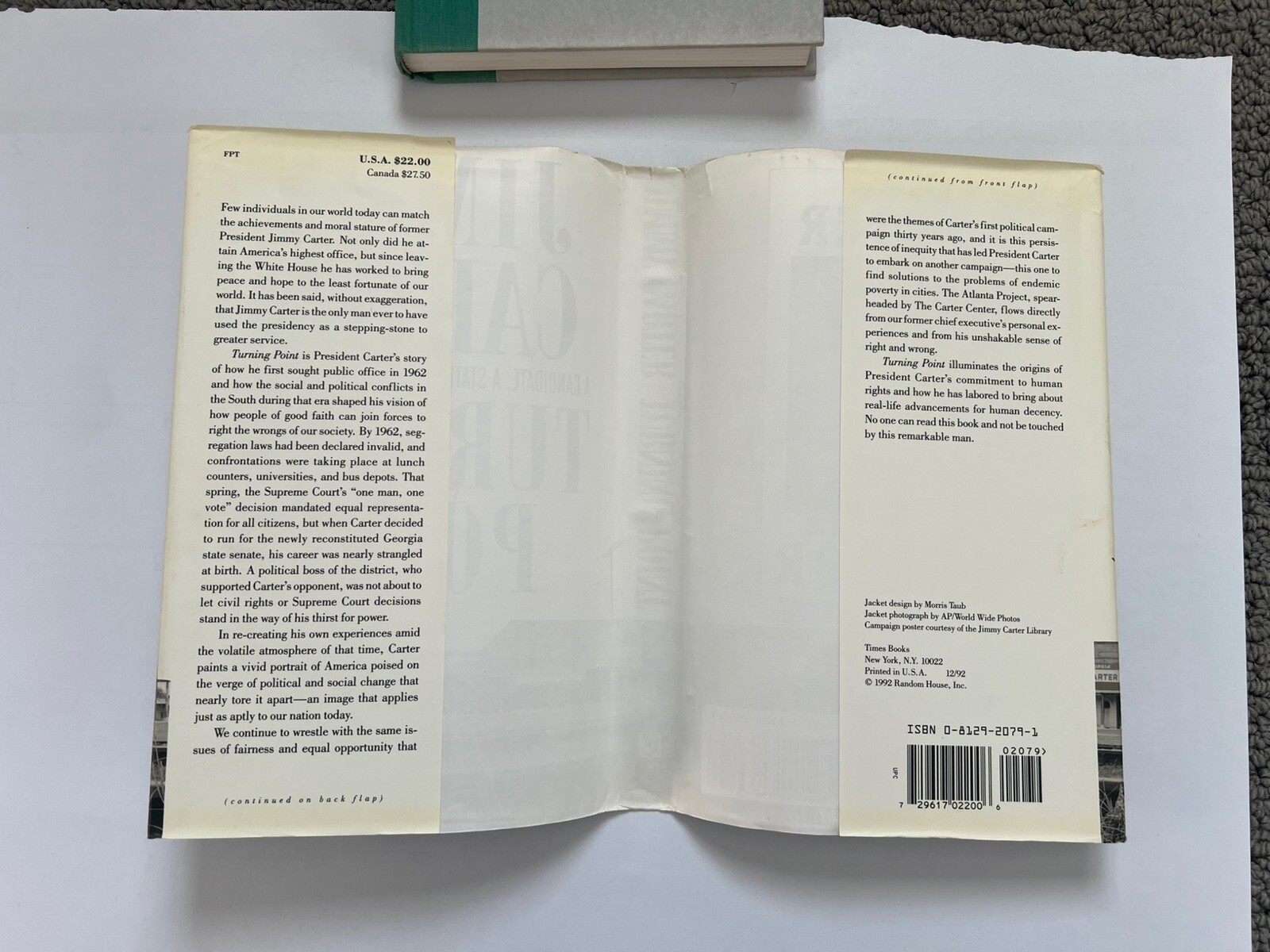 President Jimmy Carter SIGNED – Turning Point Book HCDJ