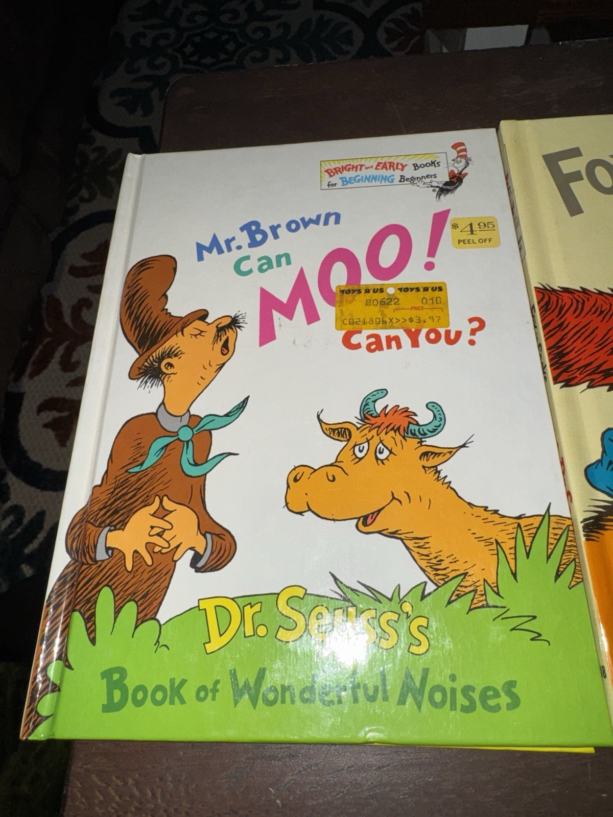 3 Vintage Hardcover Dr Suess Children&rsquo;s Books Fox In Socks ABC Mr Brown Beginner