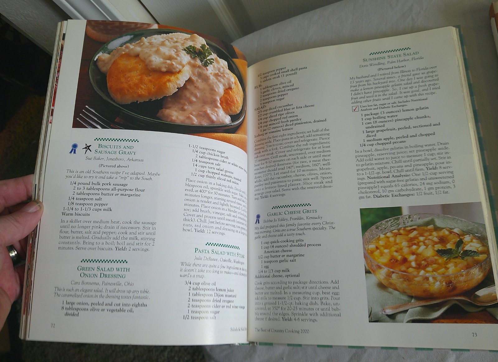 Best of Country Cooking Cookbook 2000 and 2001/ 184 pages ea./ hardback