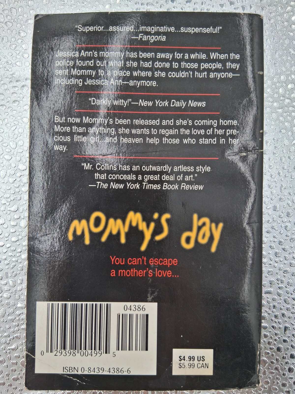 Mommy&rsquo;s Day by Max Allan Collins 1998 Leisure Horror PB W/ Mommy&rsquo;s Day 1998 Vhs