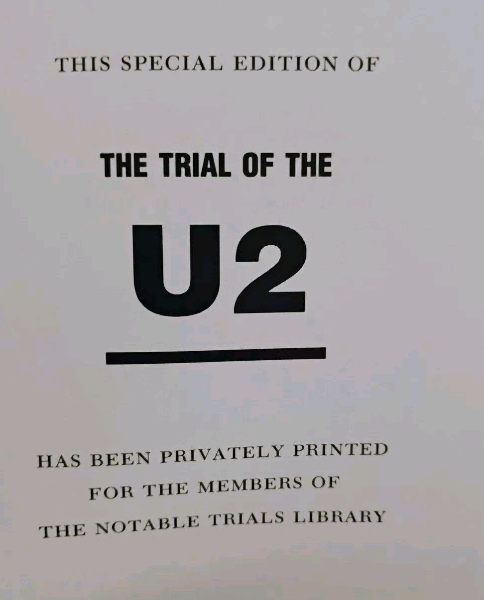 The Trial of the U2, gryphon notable trials library, history, military plane HC
