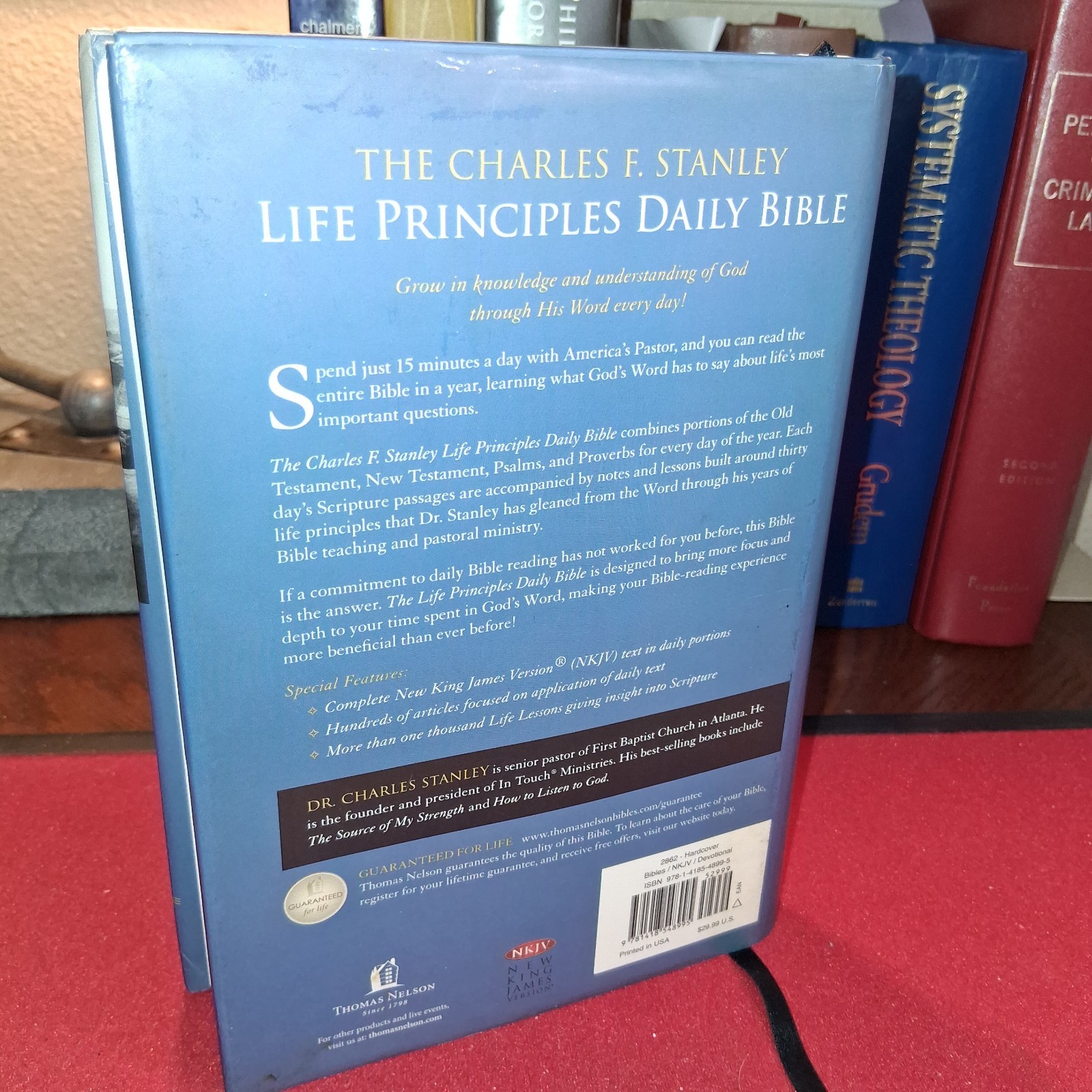 NKJV, Charles F. Stanley Life Principles Daily Bible, Hardcover: Holy Bible,…