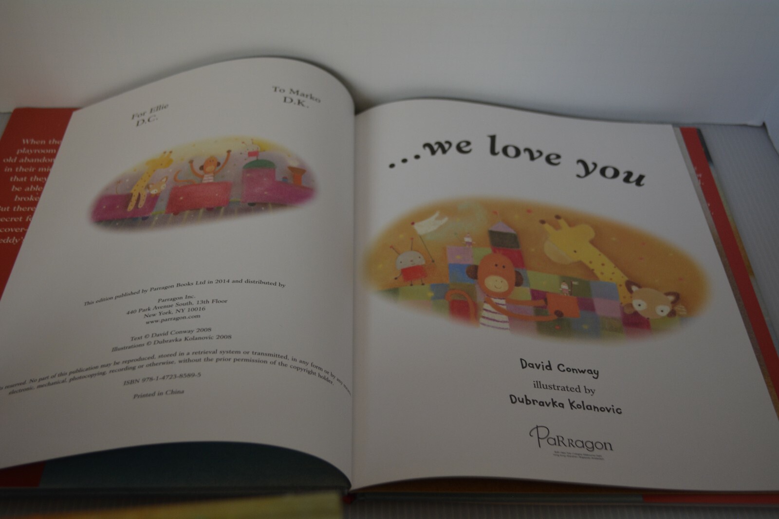 We Love You Children&rsquo;s Picture Book David Conway Hardcover Kids Story Time
