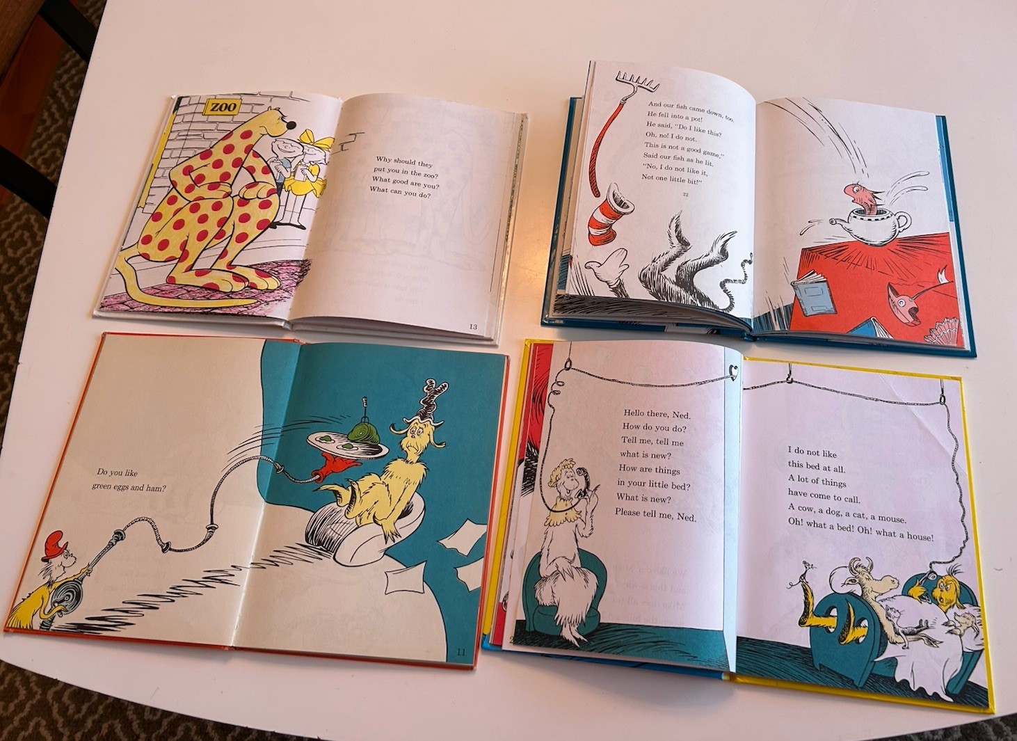 Dr. Suess Set/4 Books Classic Set Collectible Illustrated Fun Rhymes Vintage