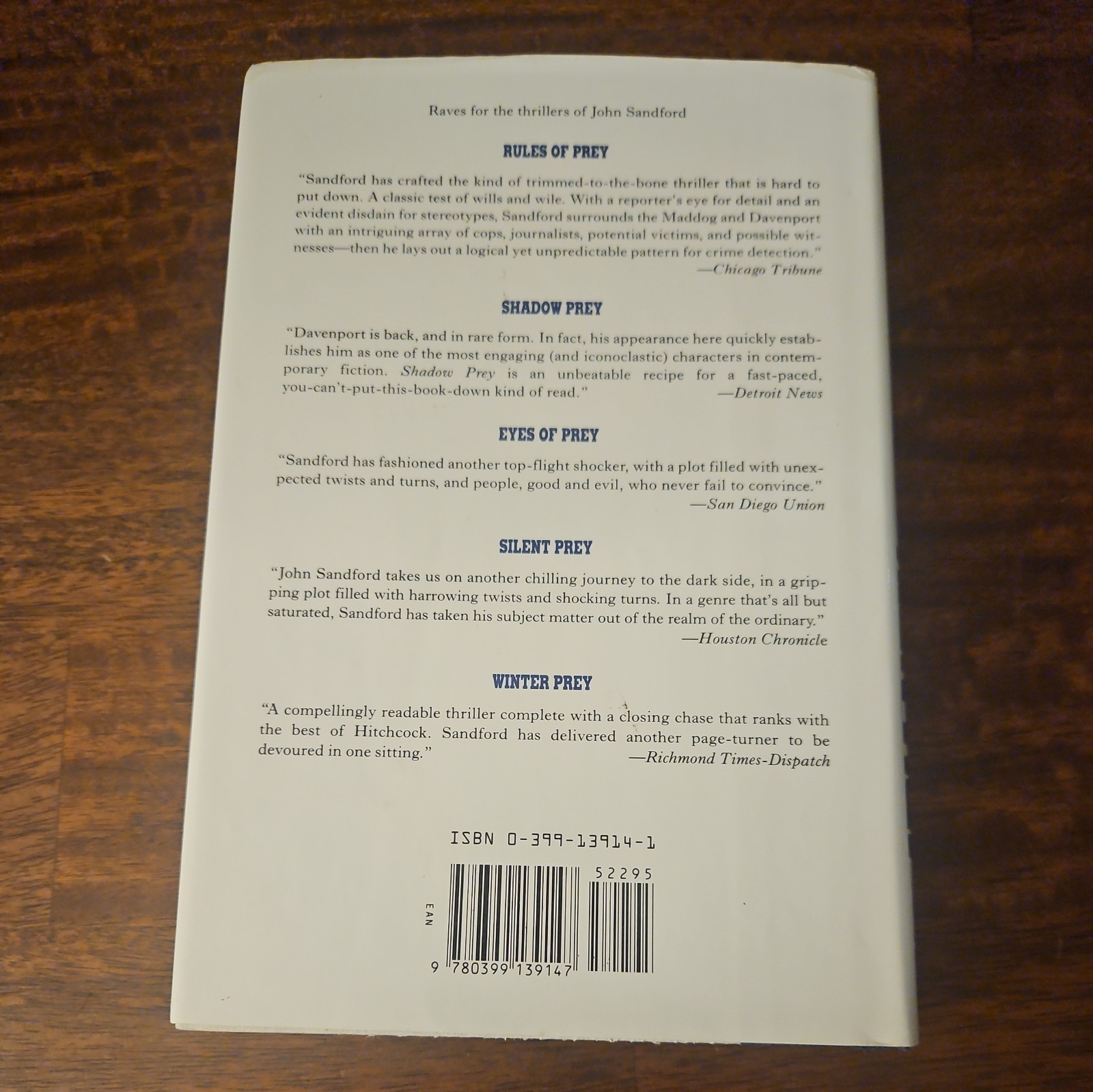 Night Prey by John Sandford (ARC) UNCORRECTED PROOF – SIGNED