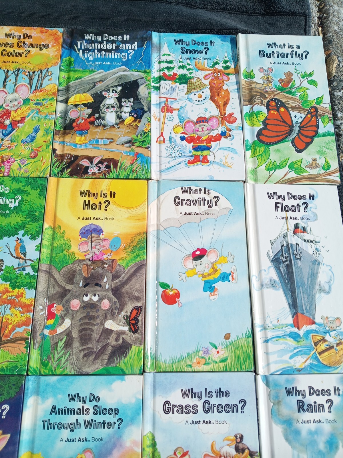 Lot 16 Vintage Just Ask Weekly Read Science Books HC Pages Are VG Fst Ship