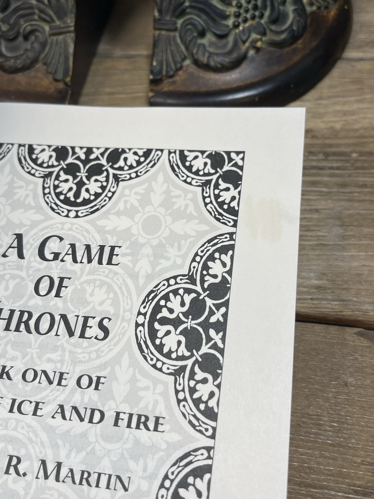 “A Game of Thrones” George R. R. Martin Trade Oversized PB Rare Jon Snow Cover
