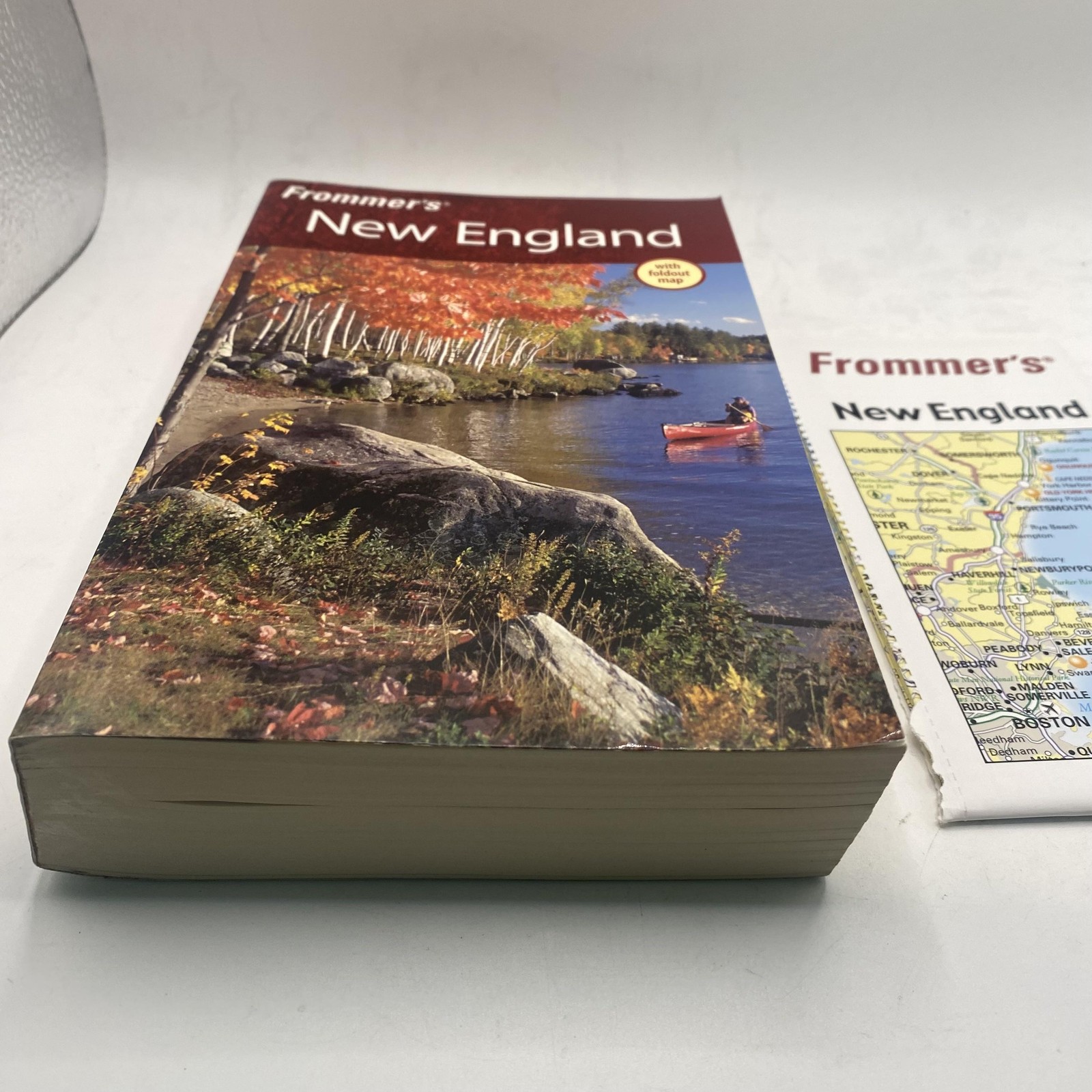 Frommer&rsquo;s New England 2006 Paul Karr Maroon PB Travel Guide Map USA Illustrated