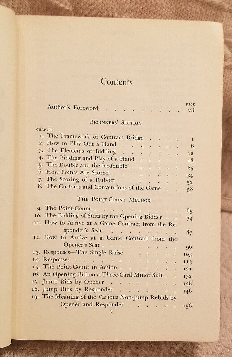 HC BOOK: 1953 CRAWFORD&rsquo;S CONTRACT BRIDGE Vintage Card Playing Hardcover