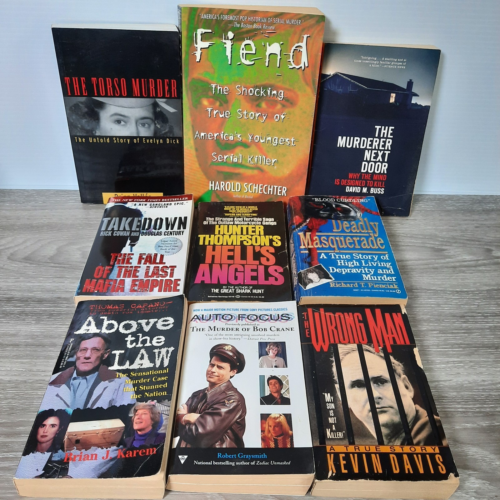 True Crime PB Lot of 9 Murder Serial Killers Hunter S. Thompson Hell&rsquo;s Angels