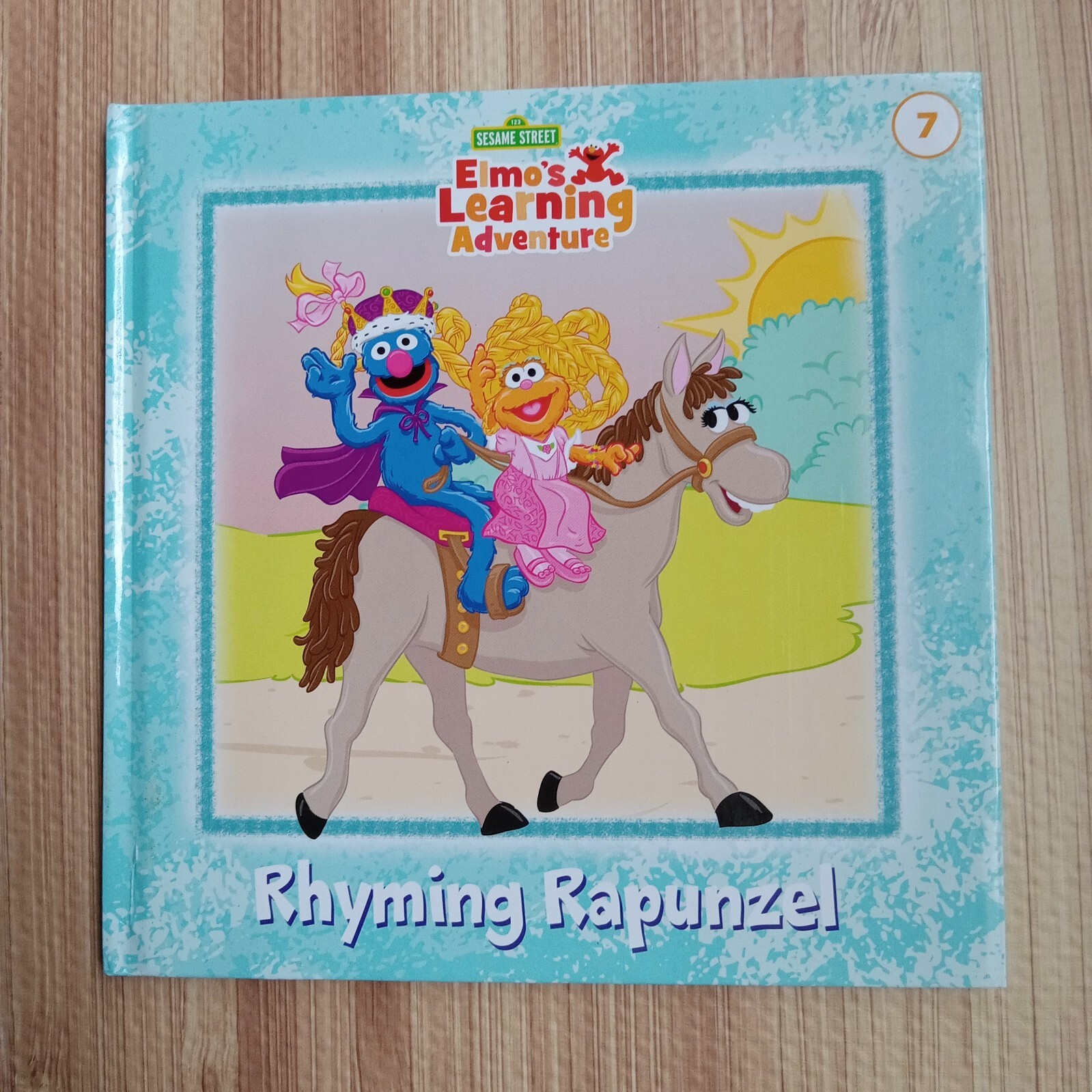Sesame Street Elmo&rsquo;s Learning Adventure Book 7 Hardcover Rhyming Rapunzel VTG