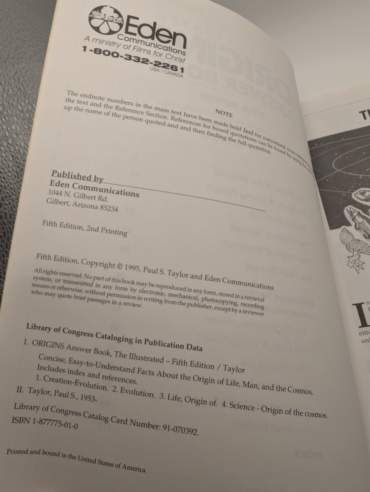 THE ILLUSTRATED ORIGINS ANSWER BOOK: CONCISE, By Paul S. Taylor