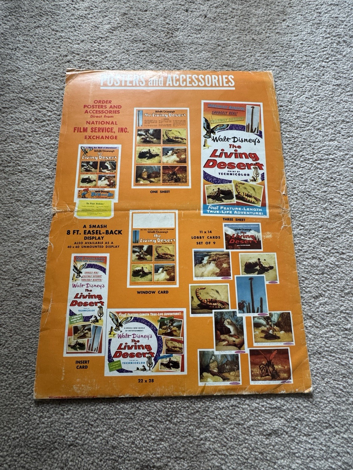 WALT DISNEY&rsquo;S LIVING DESERT 1953 Press Release Special Campaign Book Rare