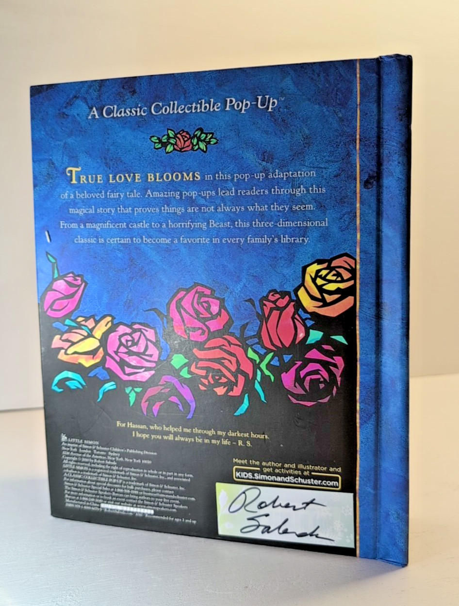 SIGNED! ROBERT SABUDA BEAUTY AND THE BEAST POP-UP BOOK OF THE CLASSIC FAIRY TALE