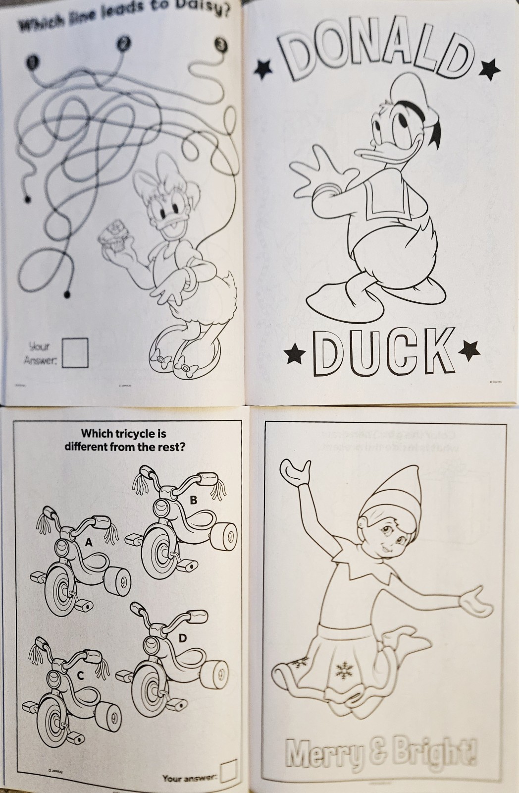 Christmas Holiday Coloring & Activity Books Lot Of 4 Popular Kid&rsquo;s Characters