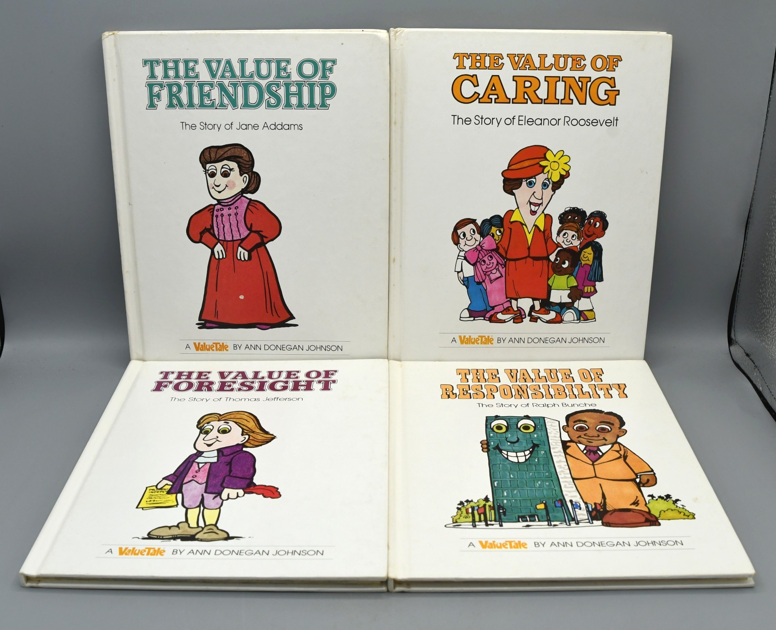 ValueTales Book Lot of 28 Johnson Vintage 1970s Hardcover Morals Biographies
