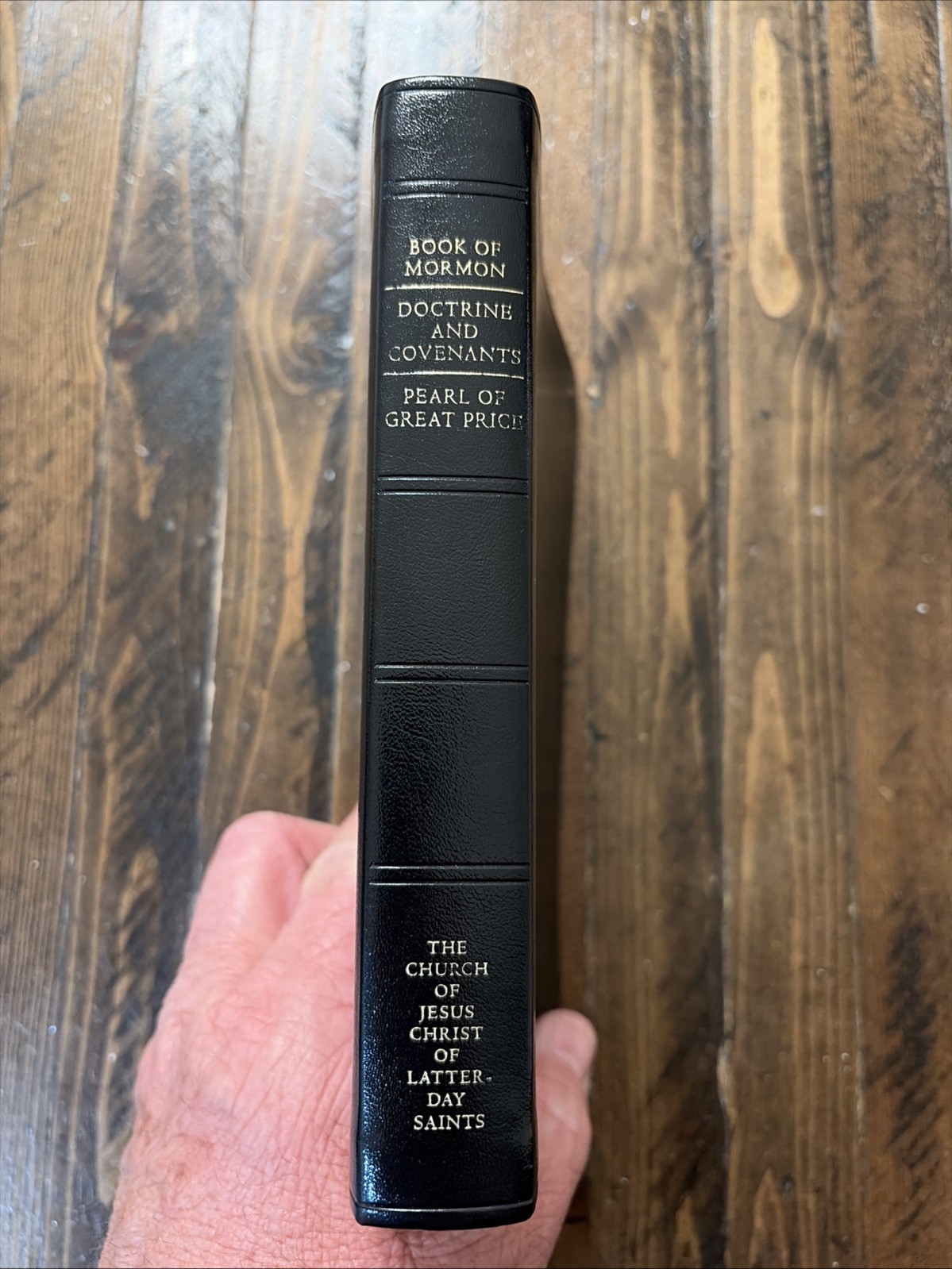 Black Simulated Leather LDS Triple Scriptures Indexed 7-1/2” X 5-1/2” Clean!