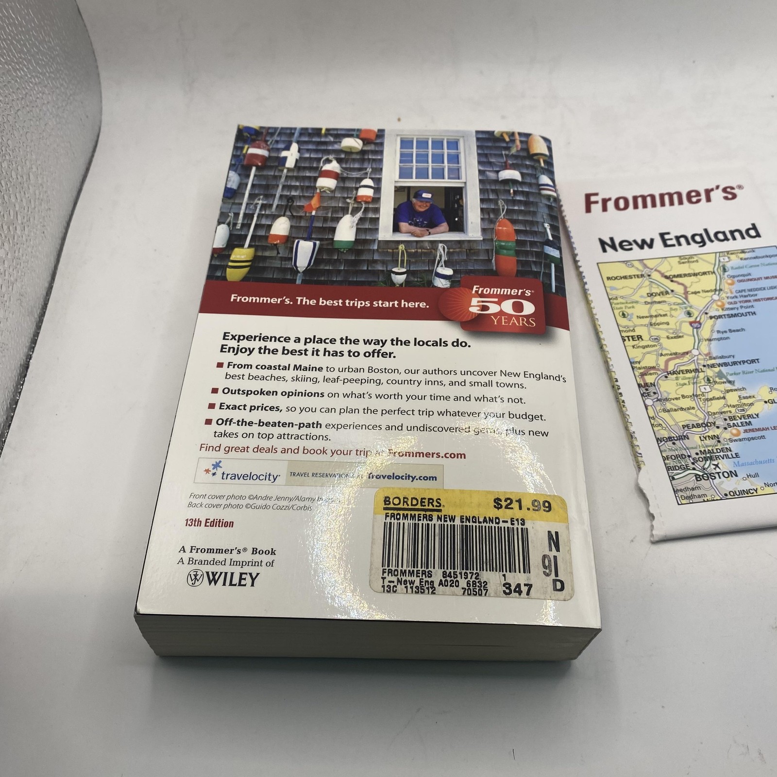 Frommer&rsquo;s New England 2006 Paul Karr Maroon PB Travel Guide Map USA Illustrated