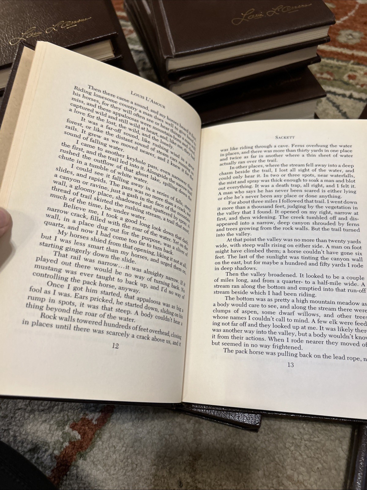 Louis L&rsquo;Amour Leatherette SACKETT Collection Nearly Complete 15 Vol & Companion