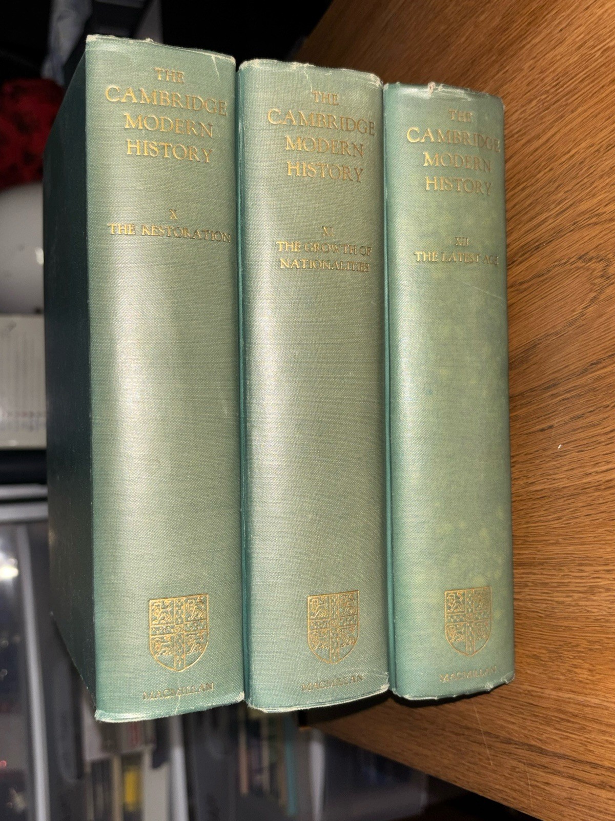 The Cambridge Modern History 1934 Macmillan Hardcover Book Lot 5 Volumes