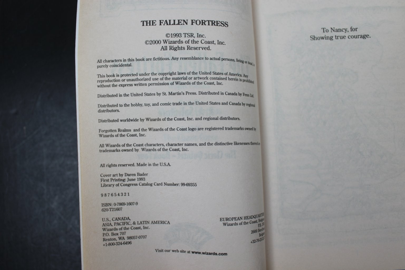 The Fallen Fortress R.A. Salvatore 2000 Wizards of the Coast Forgotten Realms PB