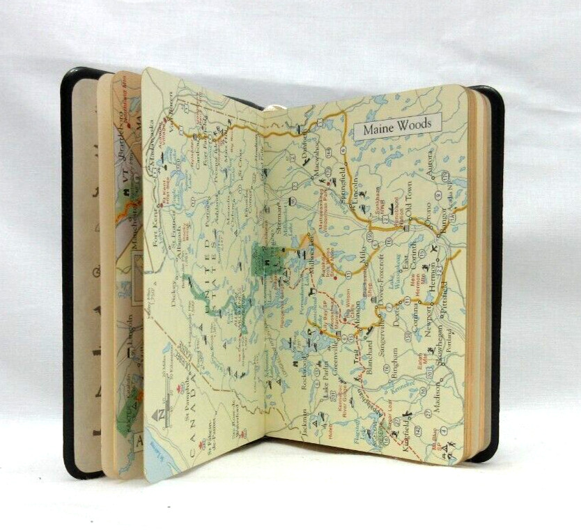 APPALACHIAN TRAIL 3×4&Prime; MIN Guide Leather Cover Notebook w Maps Info 160 Pgs NAVY