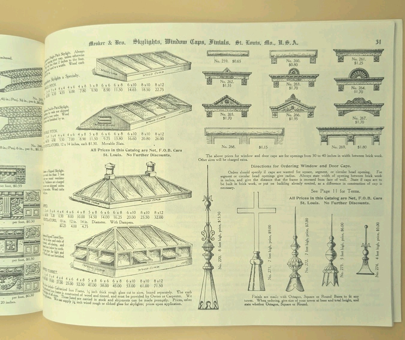 Barn Find Reprint of Early 1900&rsquo;s Mesker & Bro. Catalog House Fronts Iron Jails