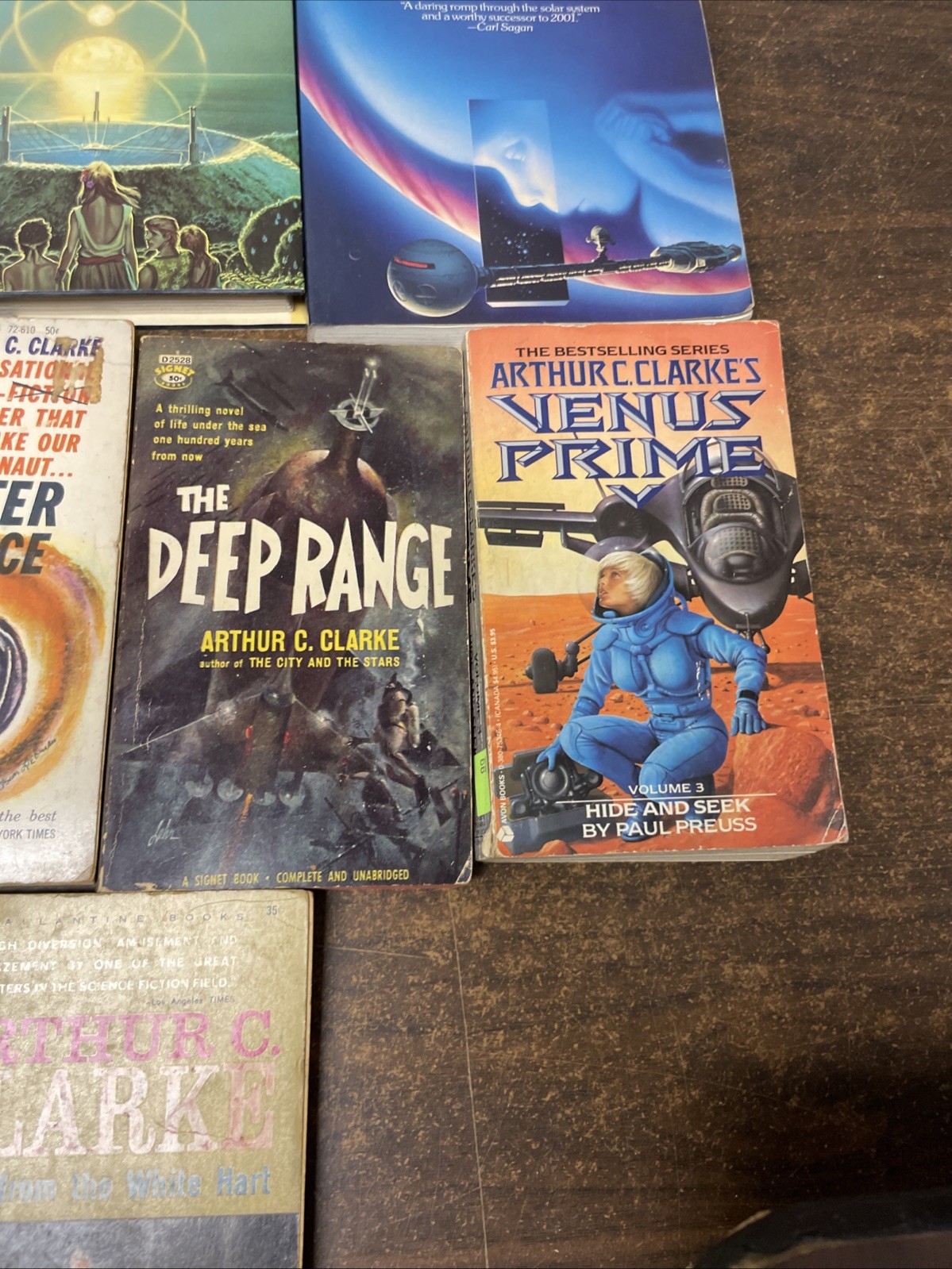 Arthur C. Clarke Lot of 15 Vintage Science Fiction PB HC Books Collection