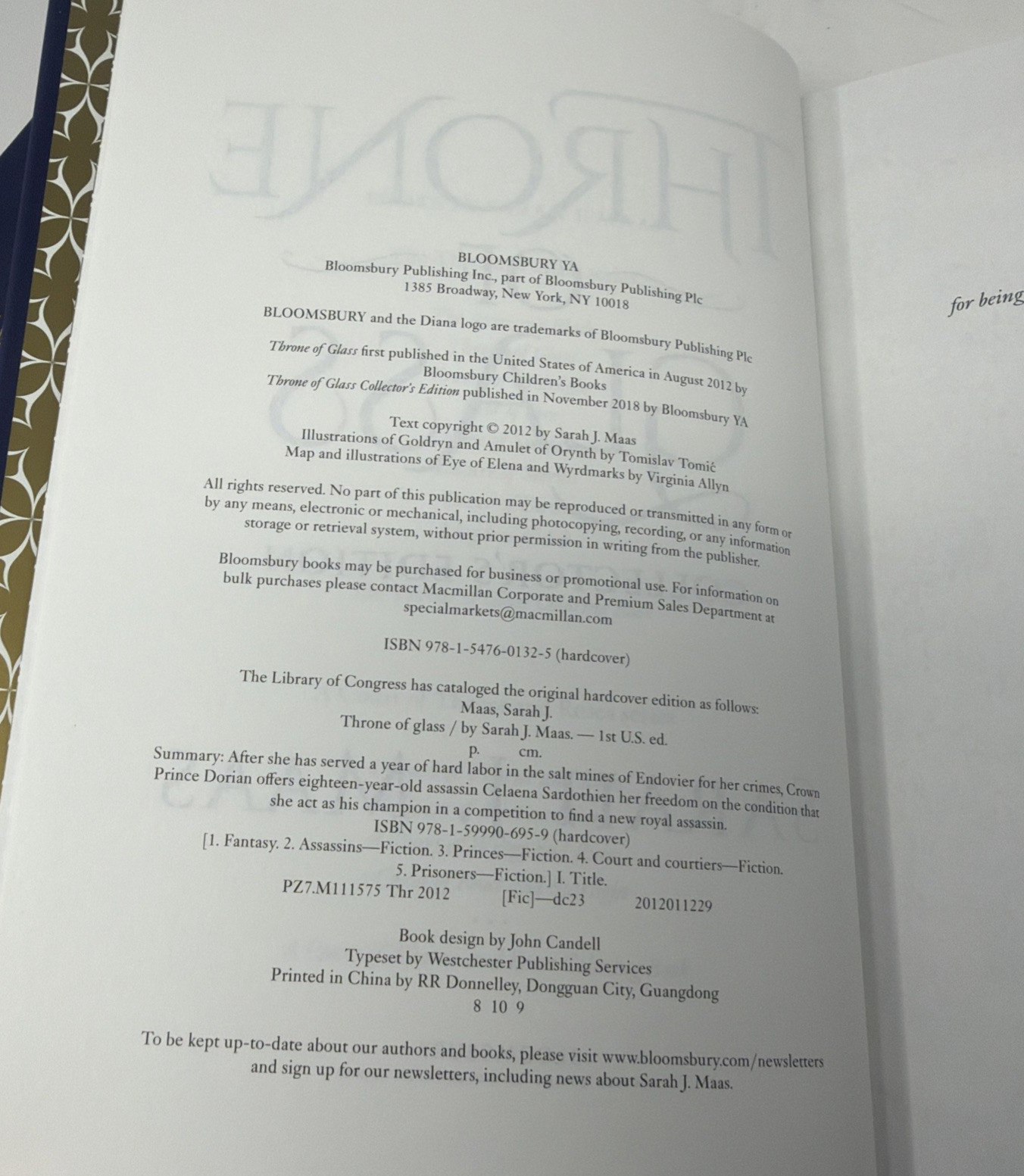 Throne of Glass Collector&rsquo; Edition Sarah J Maas Slipcover Hardcover Book