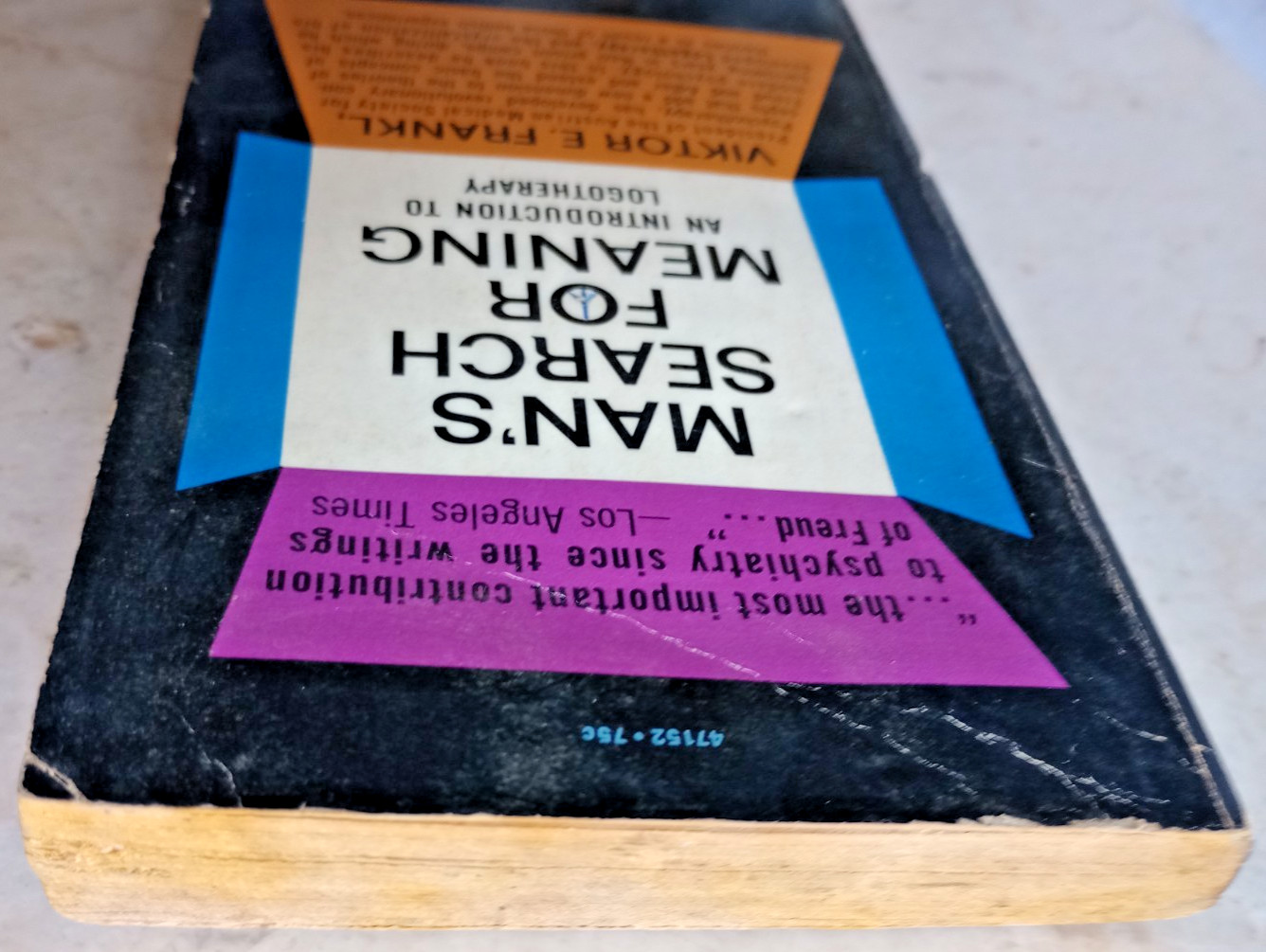 1969 WASHINGTON 16THpt MAN&rsquo;S SEARCH FOR MEANING VIKTOR FRANKL PB/PAPERBACK BOOK