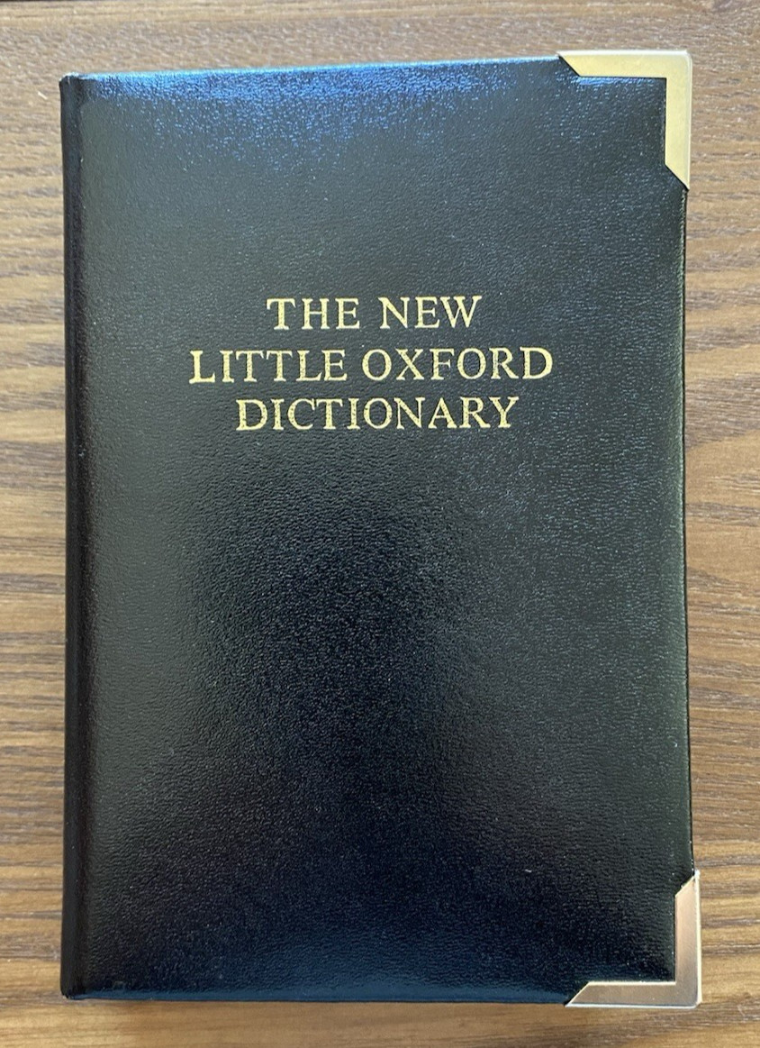 The New Little Oxford Dictionary Real Leather Made in England 1989