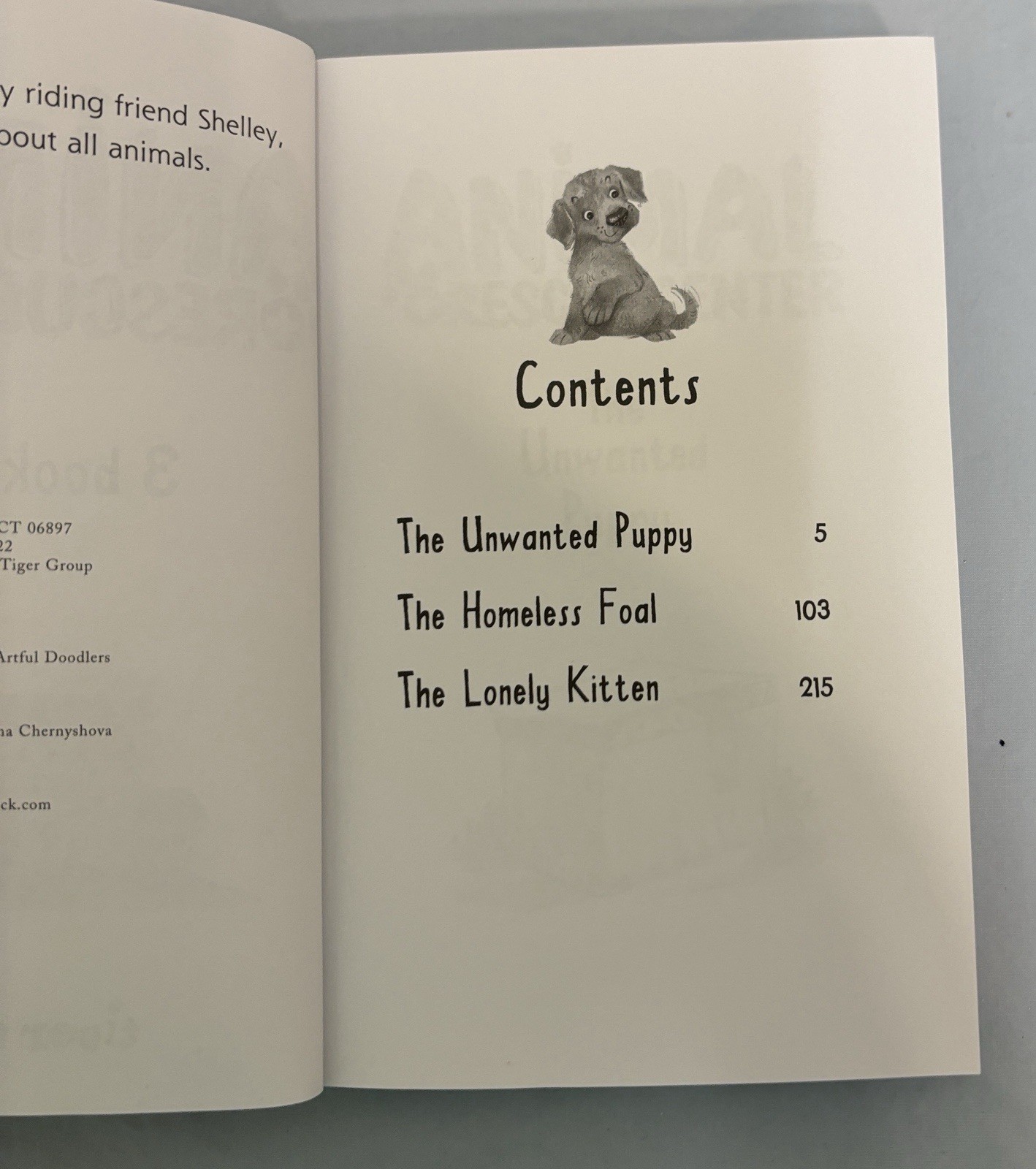 Animal Rescue Center 3 books in 1 Unwanted Puppy Homeless Foal Lonely Kitten