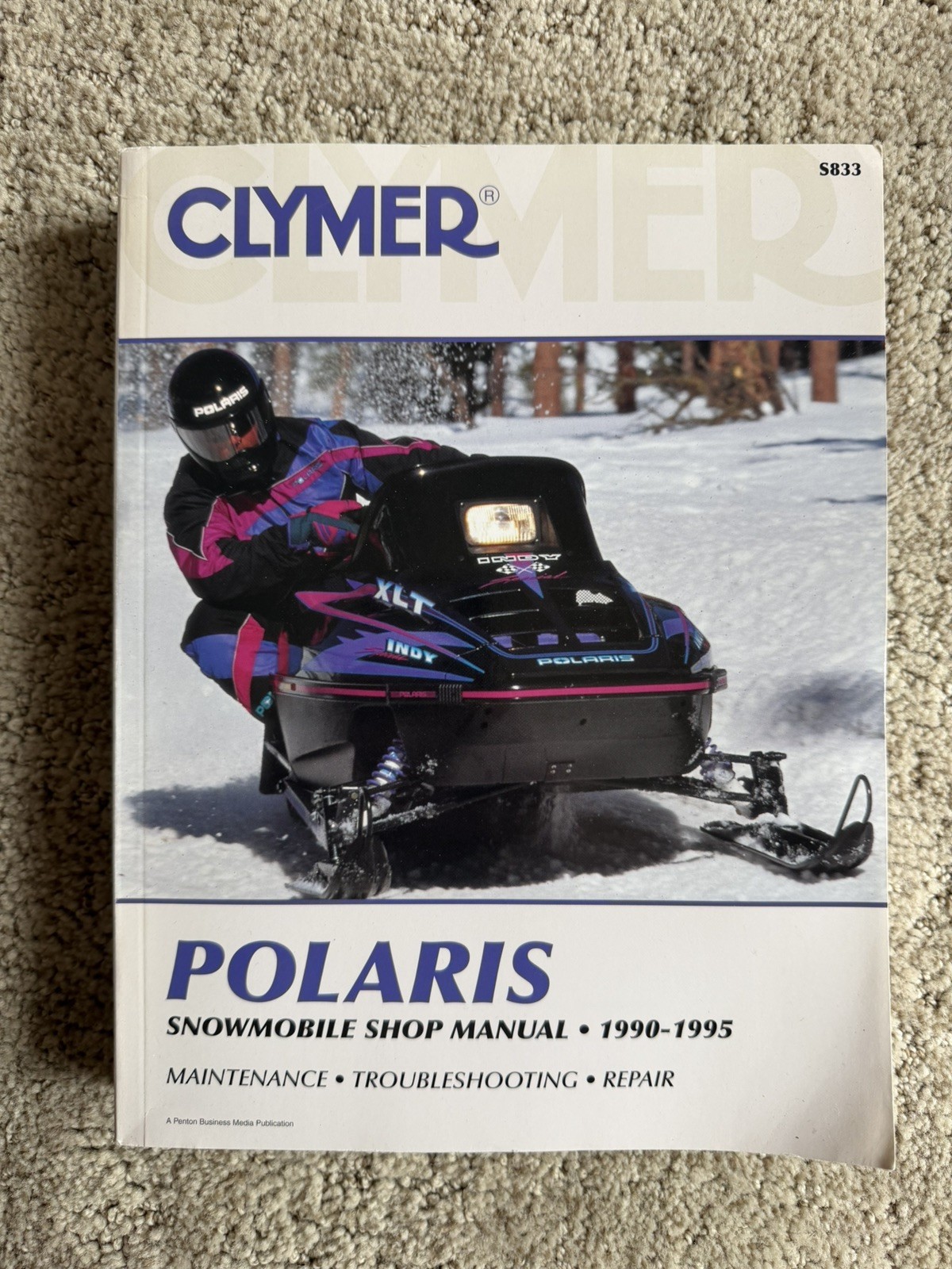 Clymer Polaris Snowmobile Shop Repair Manual 1990-1995 S833