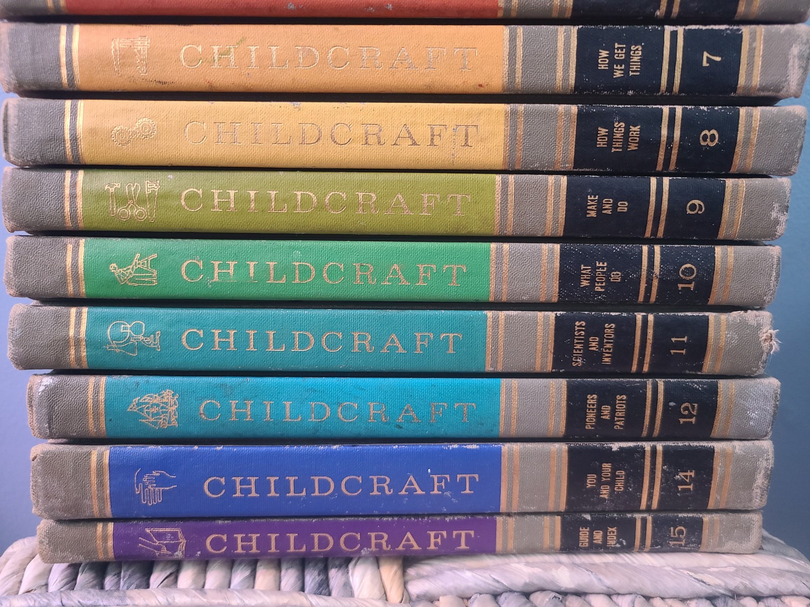 Vtg Childcraft Children&rsquo;s Books Hardcover 1964 Books Missing 3 & 13. Rainbow
