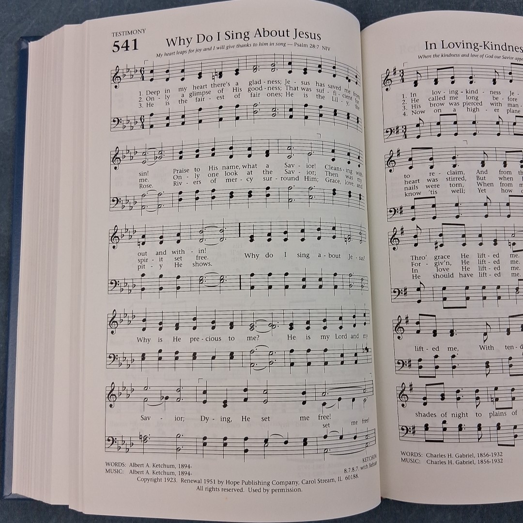 The Baptist Hymnal Prussian Blue Hardcover Baptist Convention Press 3rd Printing