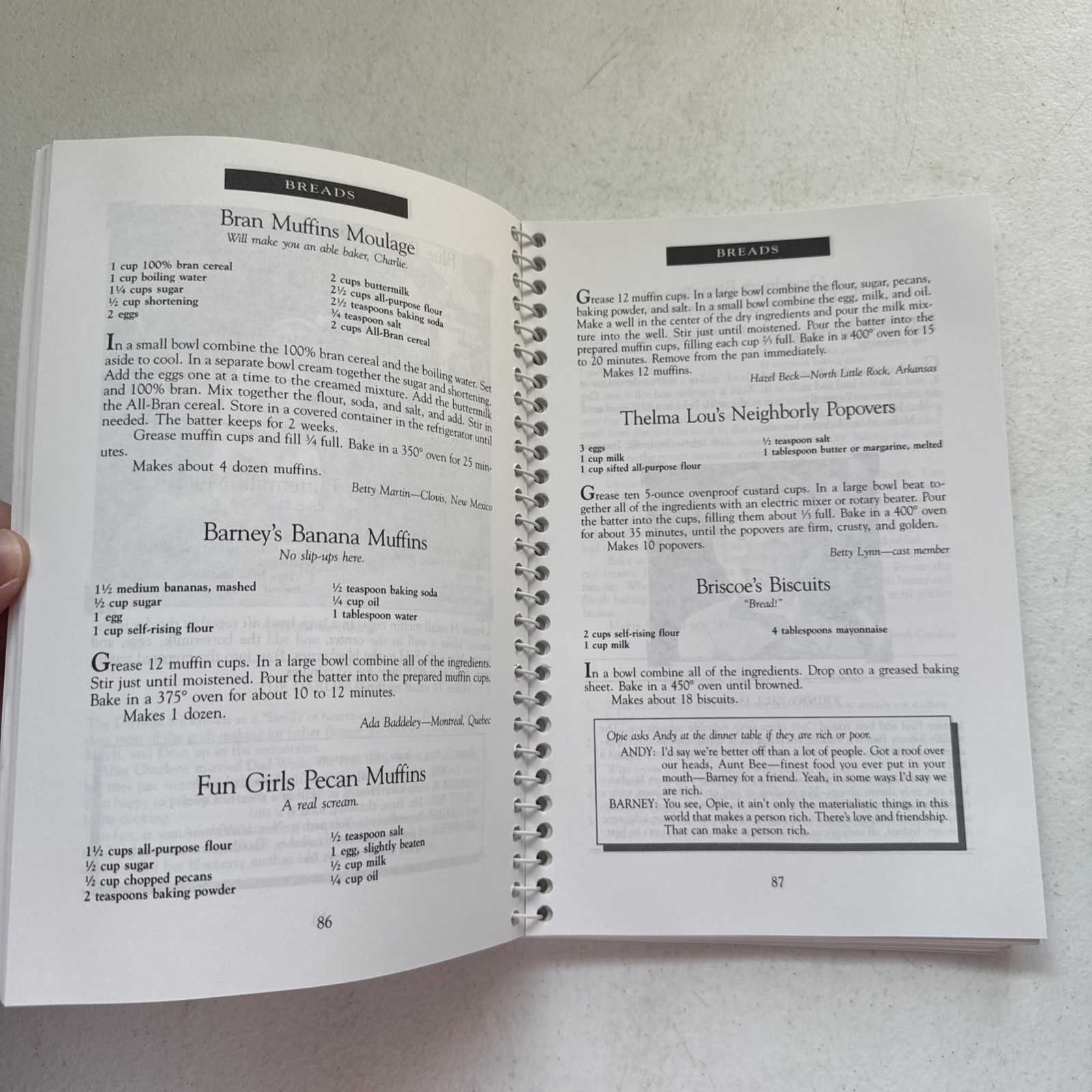 Aunt Bee&rsquo;s Mayberry Cookbook Spiral Bound by Ken Beck and Jim Clark