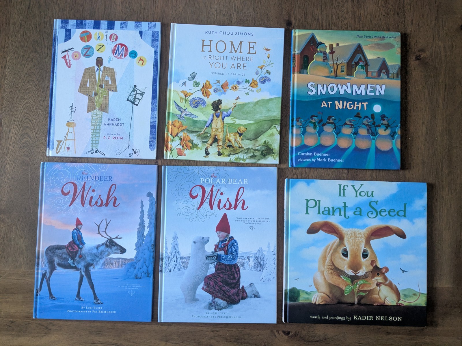 Lot of 6 Children&rsquo;s Books (Ruth Chou Simons, This Jazz Man, Reindeer Wish, more)