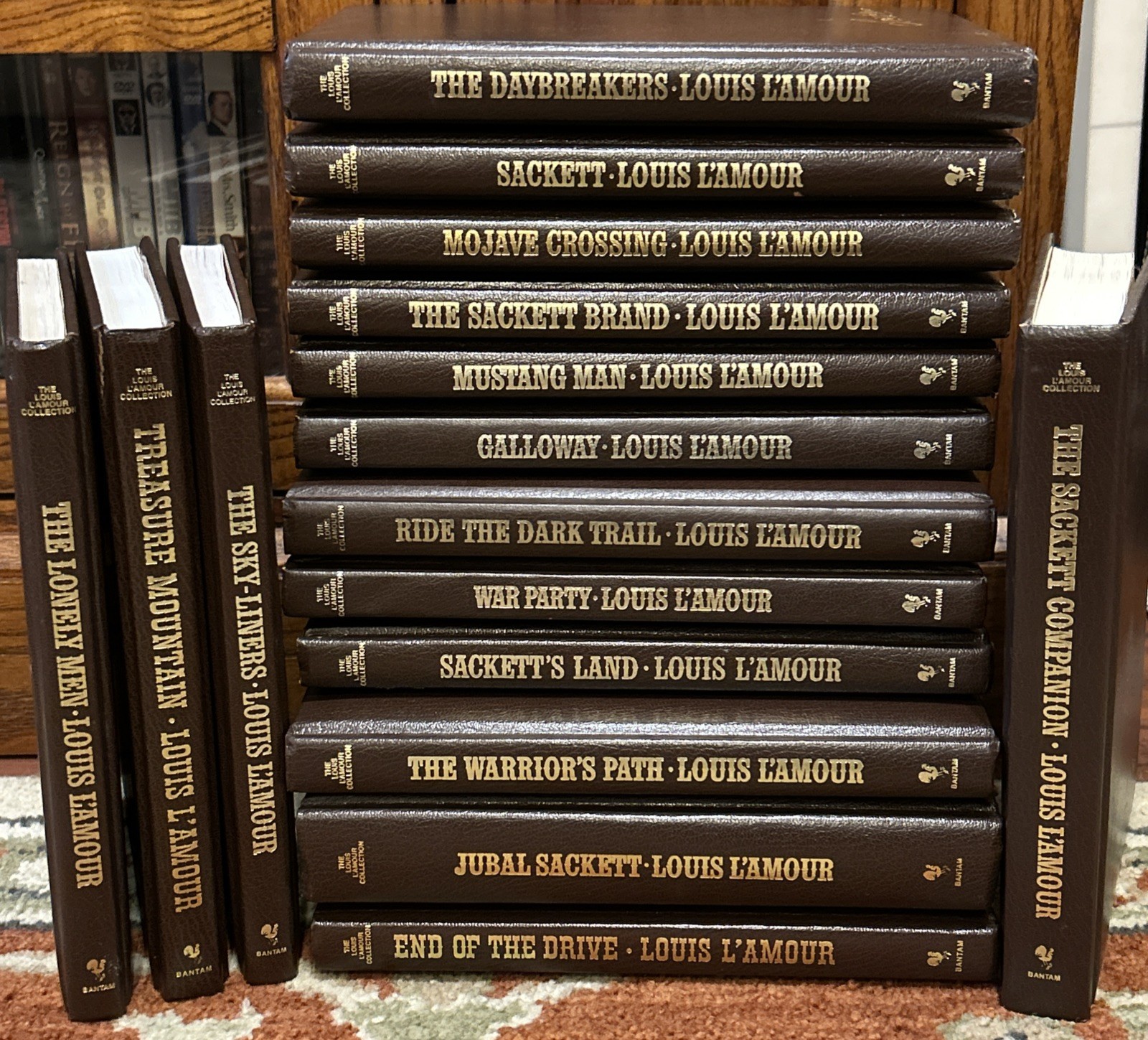Louis L&rsquo;Amour Leatherette SACKETT Collection Nearly Complete 15 Vol & Companion