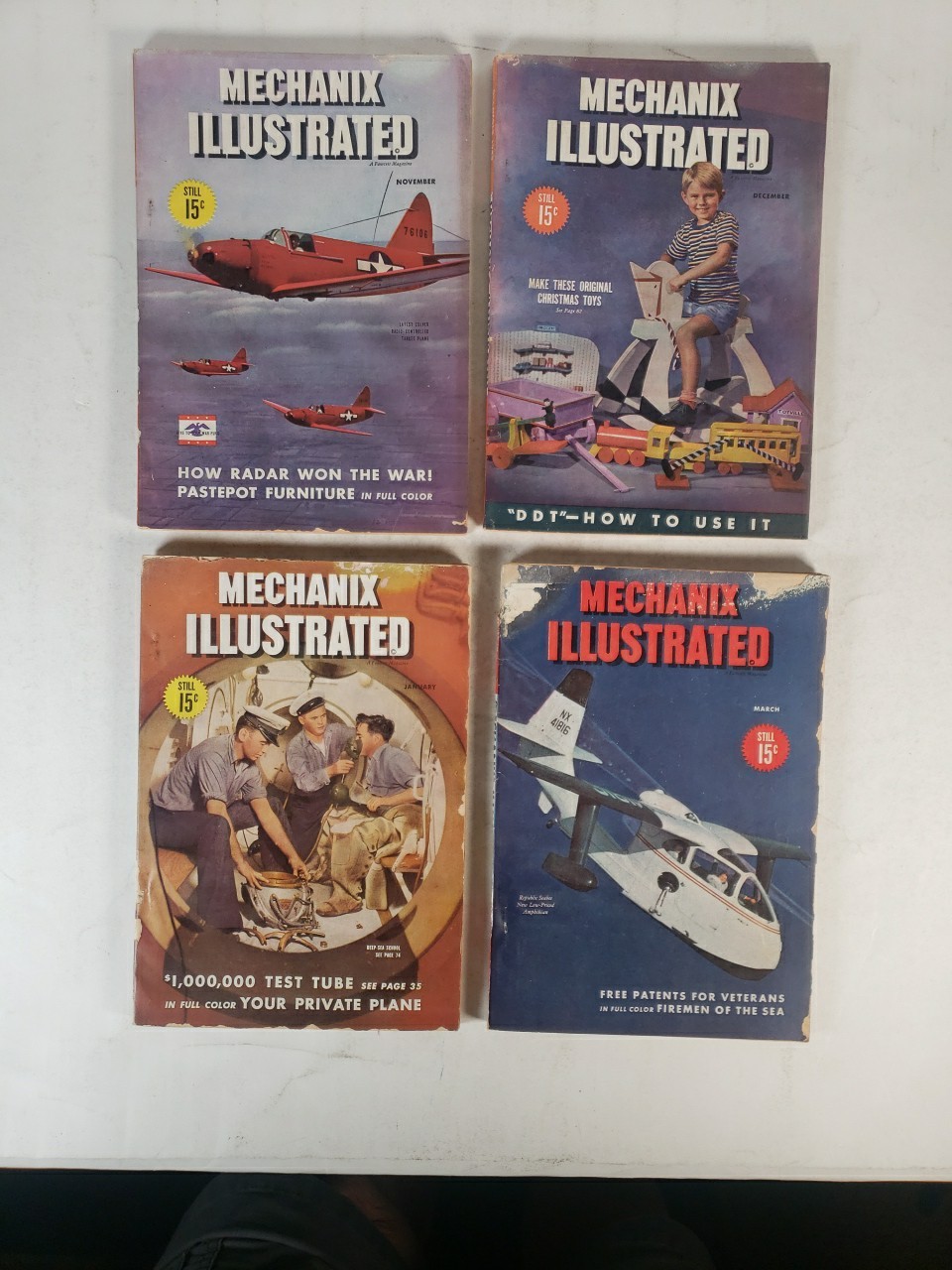 Popular Mechanics Vintage Magazines (13 Magazine Lot) 1945 – 1958
