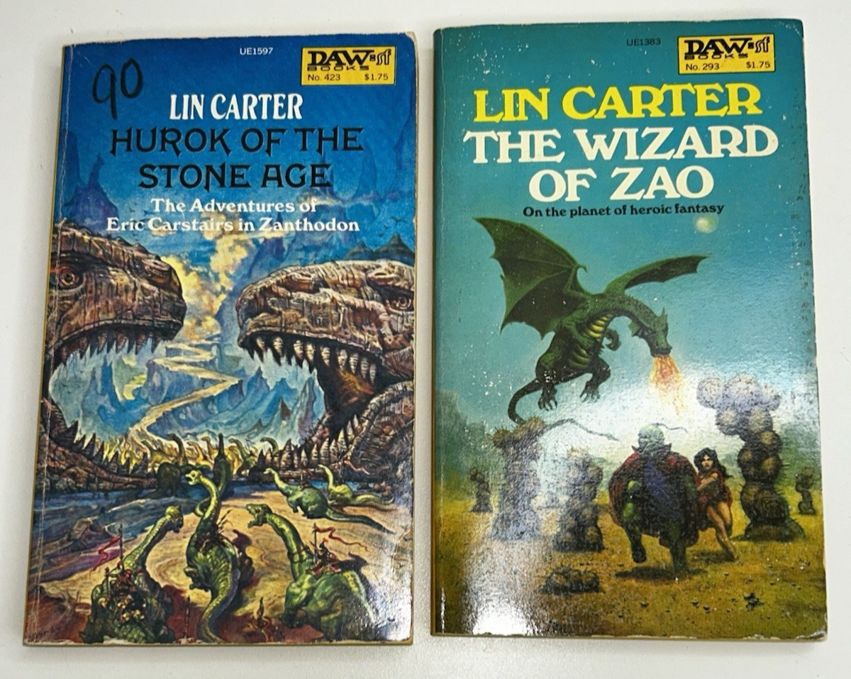 Lot of 11 Lin Carter PB Books VTG Zanthodon Thongor World&rsquo;s End 1980s