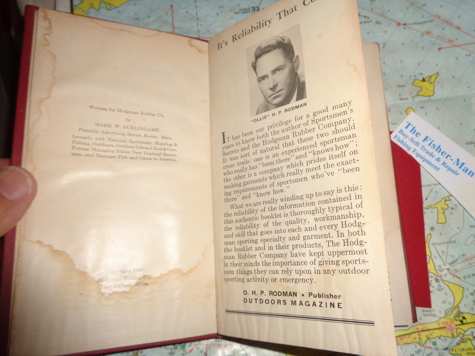 HODGMAN&rsquo;S HANDY BOOK OF SPORTSMEN&rsquo;S SECRETS COPYRIGHT 1946 VINTAGE 168 PAGES