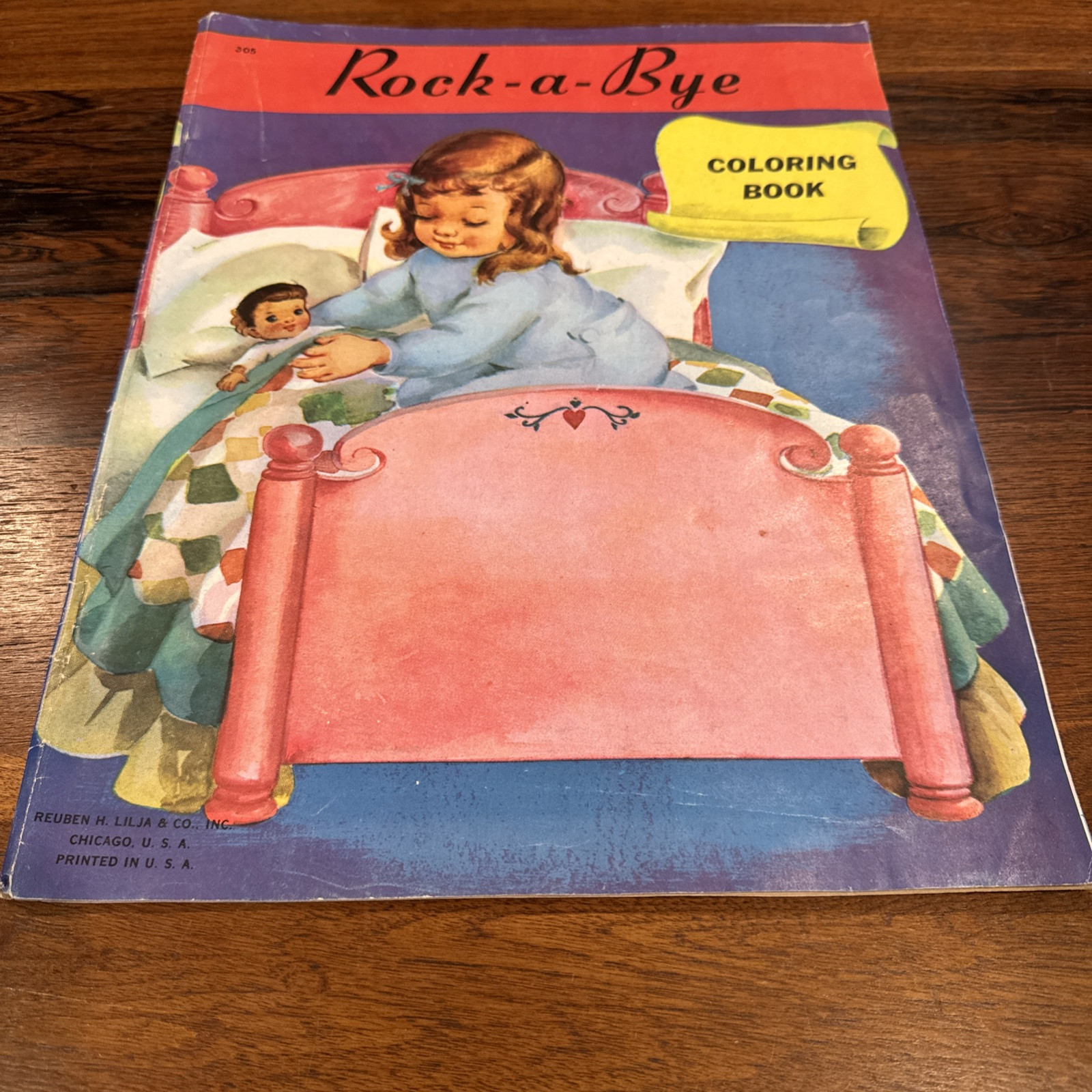 Vintage Rock – A – Bye Coloring Book Reuben H. Lilja Co. 16 Pages RARE!!!!!