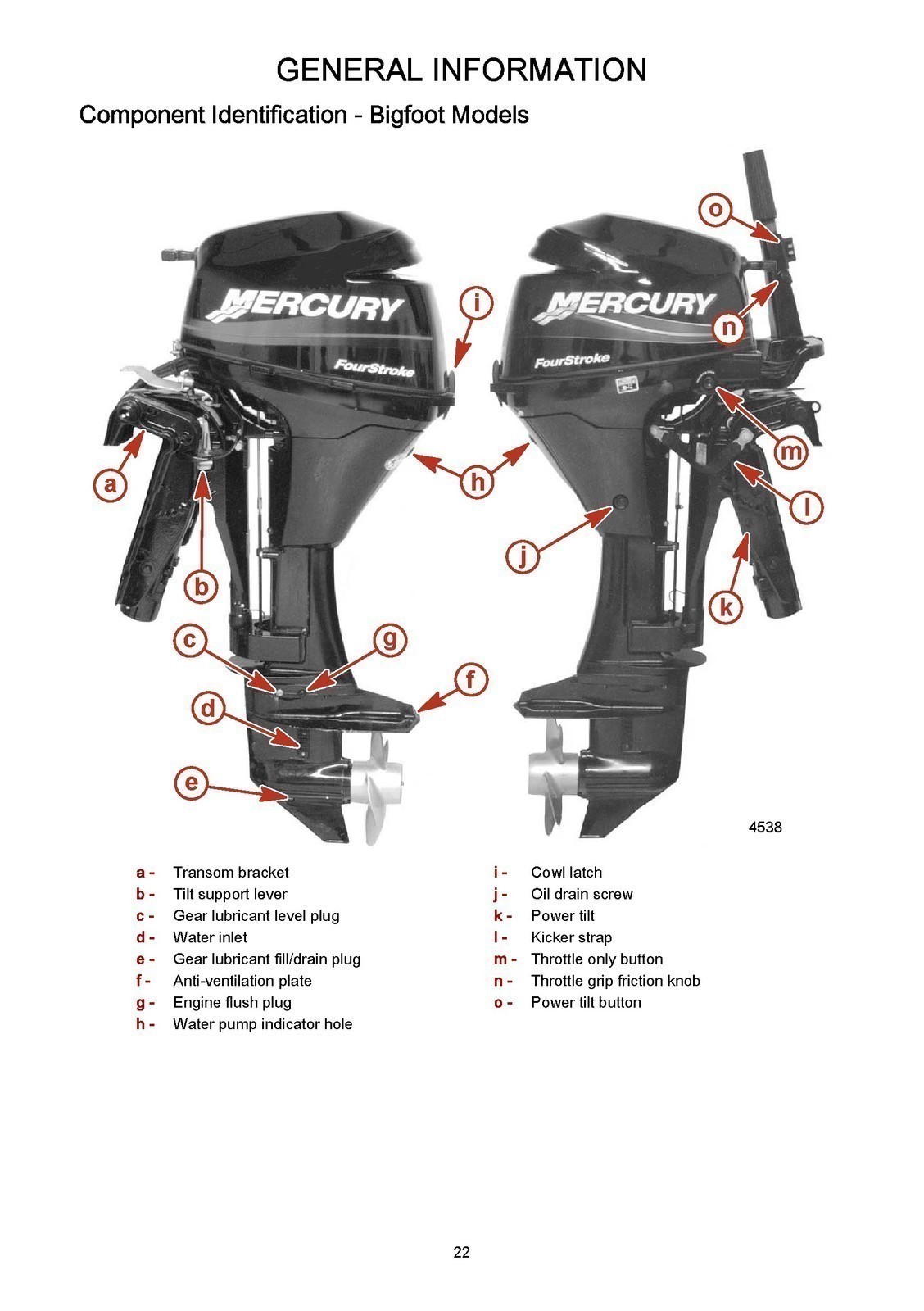 MERCURY 8/ 9.9 & 9.9 Bigfoot 4-Stroke Operation Manual BINDER – FRONT & BACK