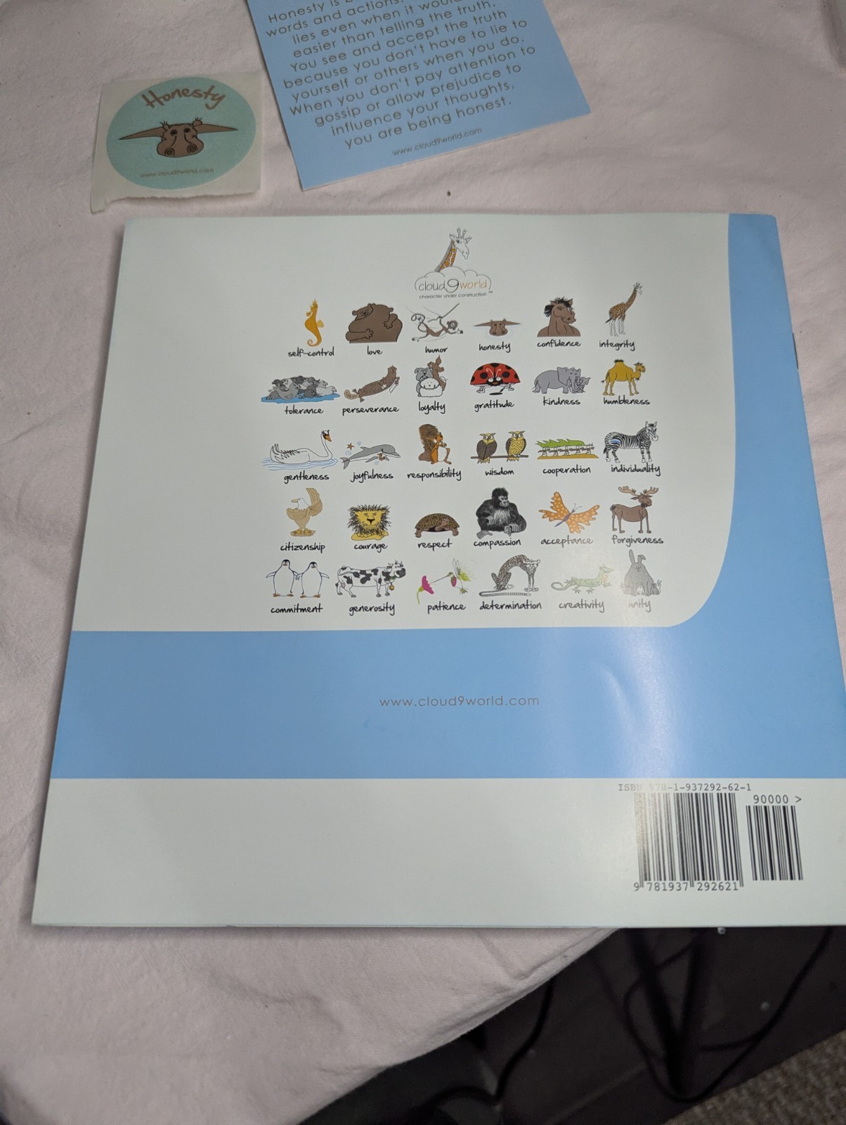 Home School Teachers Cloud 9 world character book HONESTY kindergarten-1st grade