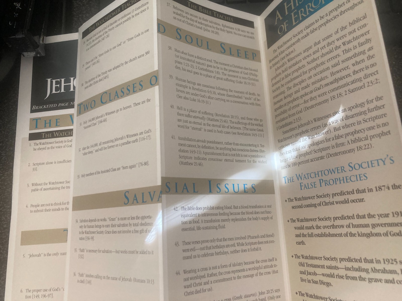 JEHOVAH&rsquo;S WITNESSES; WHAT YOU NEED TO KNOW QUICK REFERENCE GUIDE BOOKLET