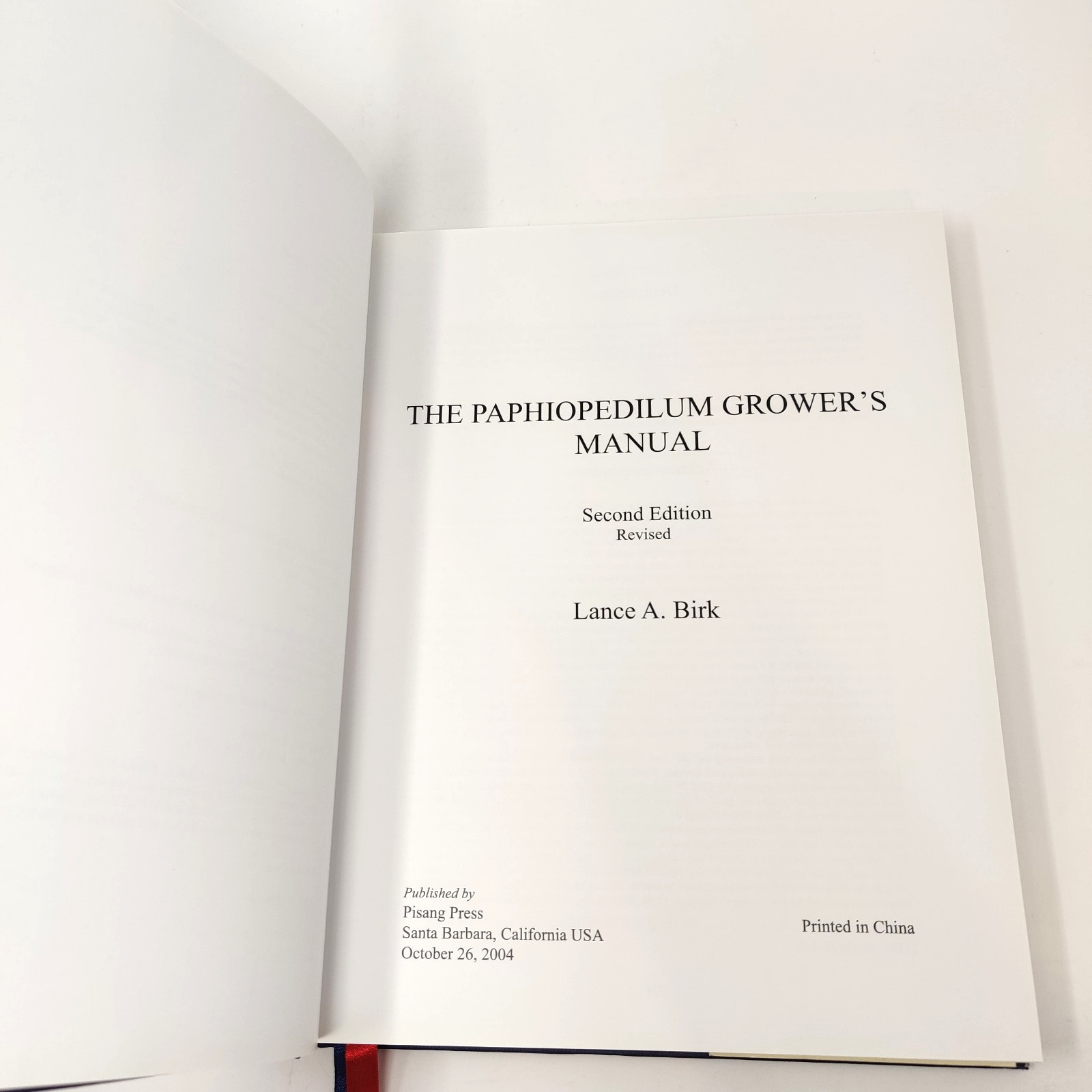 Paphiopedilum Grower&rsquo;s Manual by Lance A. Birk (1984, Hardcover) HBDJ Flowers