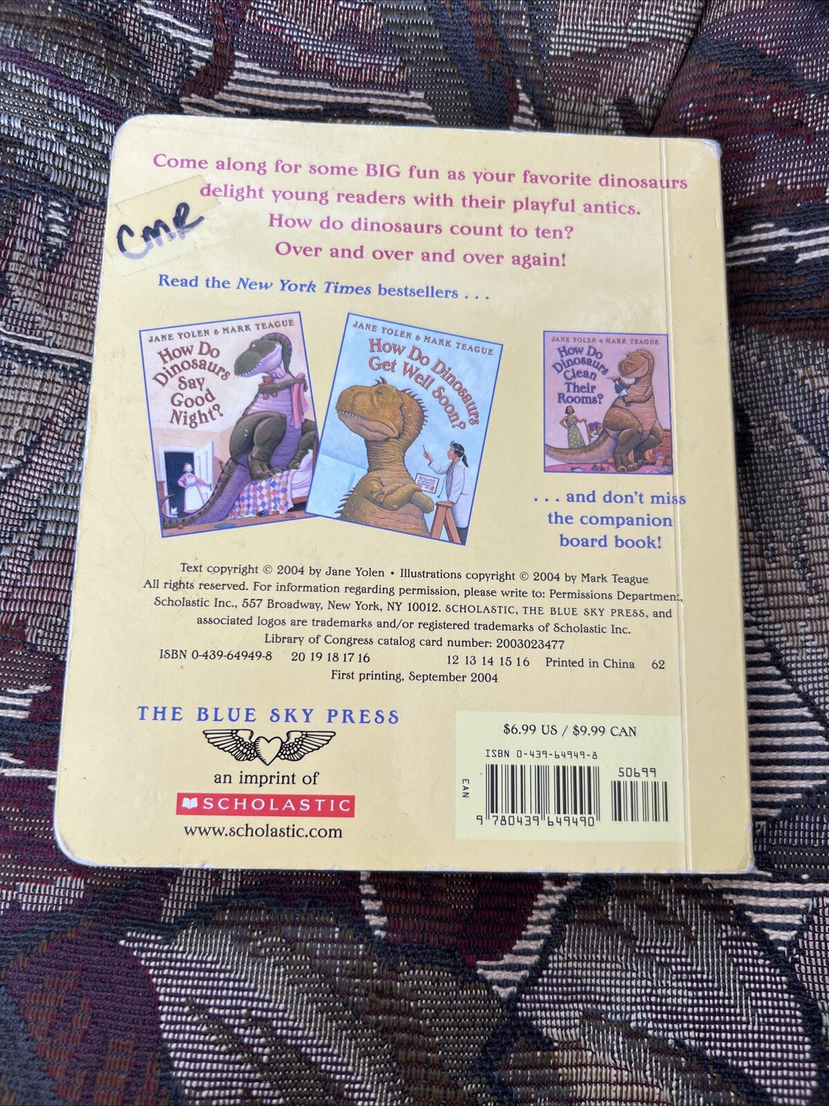 How Do Dinosaurs Count to Ten? by Jane Yolen (2004, Children&rsquo;s Board Books)