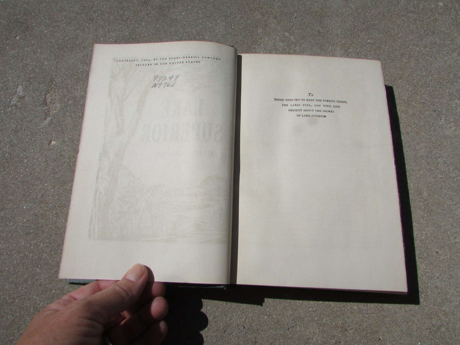 American Lake Series LAKE SUPERIOR Grace Lee NUTE 1944 Hardcover Illustrated
