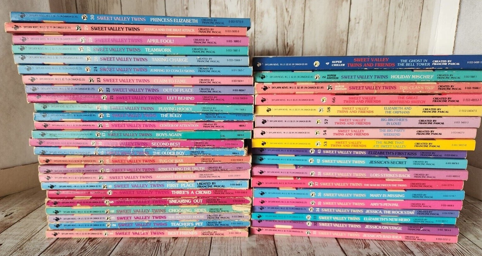 1990&rsquo;s Sweet Valley Twins Books BUILD YOUR COLLECTION Francine Pascal Paperback