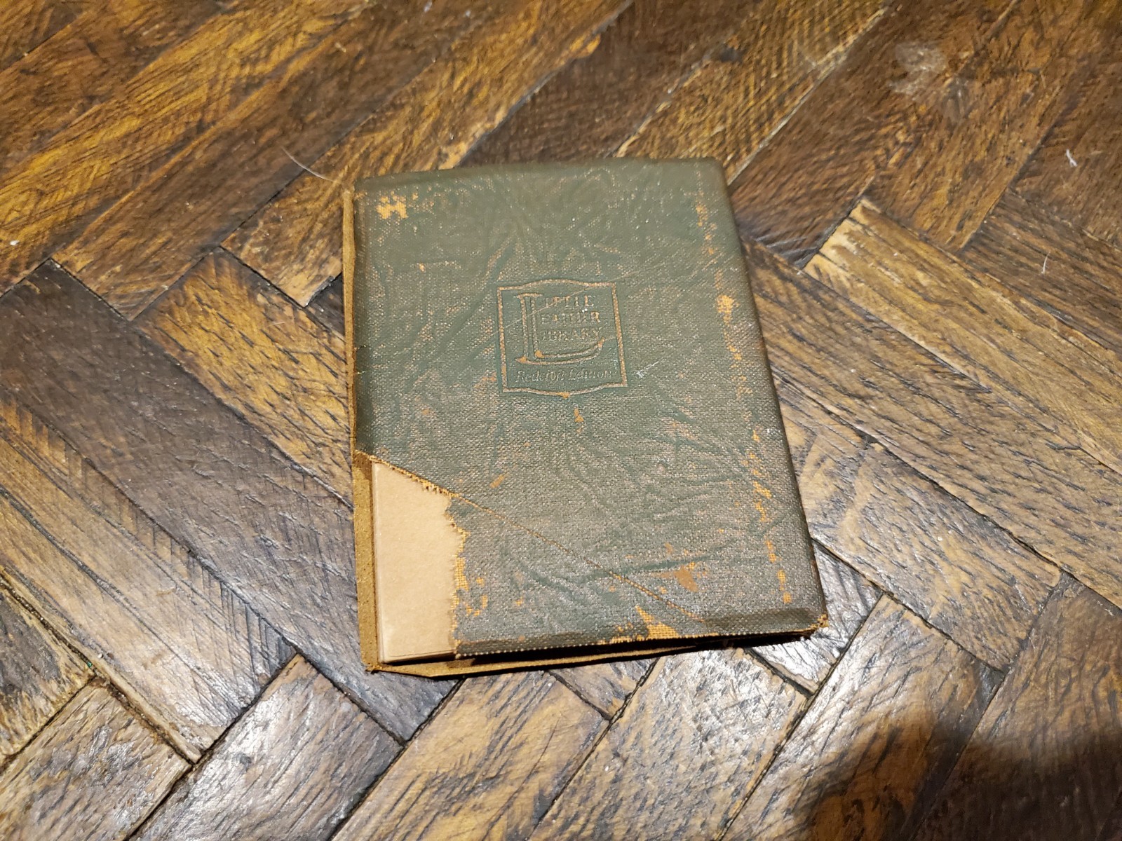 Antq Little Leather Library, Redcroft Ed. of « Lays of Ancient Rome » by Macaulay